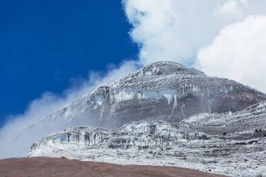 Ekvador, Güney Amerika 'daki güzel Cotopaxi volkanı.