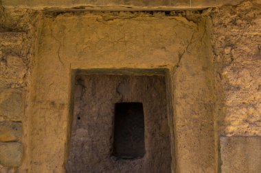 Peru, Güney Amerika 'da ünlü şehir Cusco yakınlarındaki İnka harabeleri