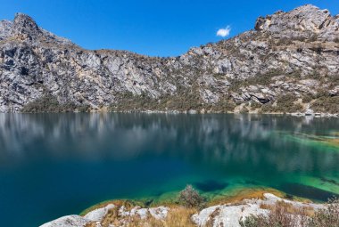 Cordillera Blanca 'da güzel dağlar, Peru, Güney Amerika