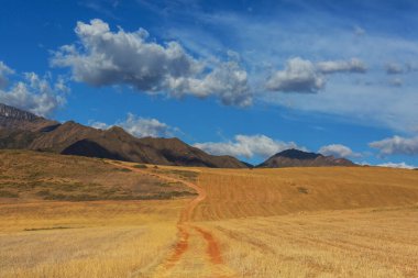Cordillera de Los Andes, Peru, Güney Amerika 'daki kırsal alanlar