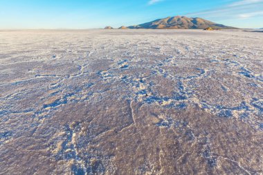 Salar de Uyuni, Bolivya, Güney Amerika 'da alışılmadık terk edilmiş peyzajlar