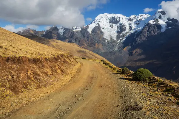 Route Panoramique Dans Les Montagnes Cordillère Pérou Contexte Voyage — Photo