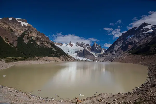Знаменитая Красивая Вершина Серро Торре Горах Патагонии Аргентина Красивые Горные — стоковое фото