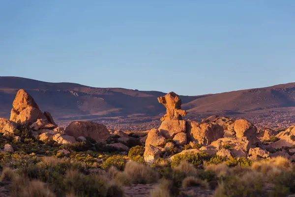 Tal Der Felsen Bolivien Mit Einem Wunderschönen Sonnenuntergang — Stockfoto