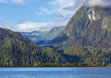 Günbatımında Vancouver Adası manzaraları, Britanya Kolumbiyası, Kanada