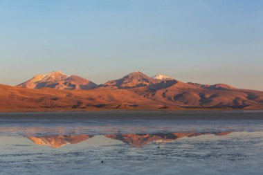 And Dağları 'ndaki Altiplano Gölü, Bolivya, Güney Amerika