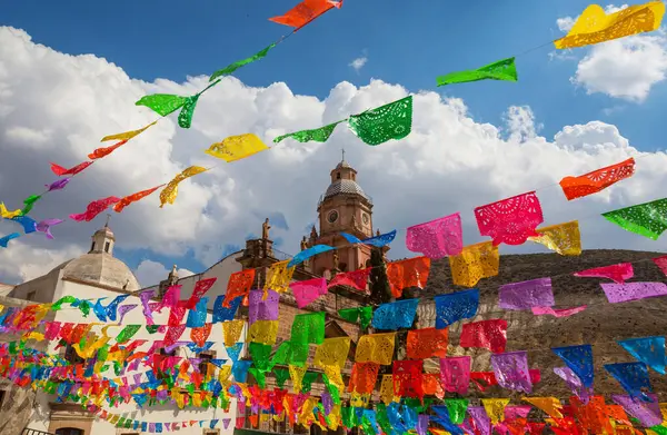 Kolonialarchitektur Einer Kleinen Mexikanischen Stadt Stockfoto