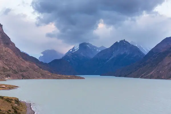 Beautiful Mountain Landscapes Patagonia Mountains Lake Argentina South America Stock Photo
