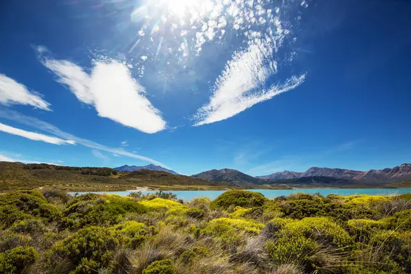 Schöne Berglandschaften Patagonien Bergsee Argentinien Südamerika Stockbild