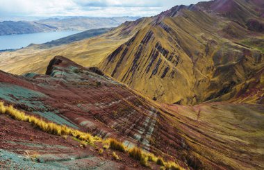 Beautiful mountains landscape in Peru- Pallay Poncho, alternative Rainbow mountains clipart