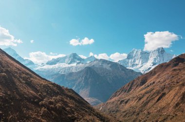 Cordillera Blanca, Peru, Güney Amerika 'daki güzel dağ manzaraları