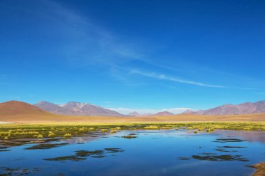 Atacama Çölü, Kuzey Şili 'deki güzel doğal manzaralar.