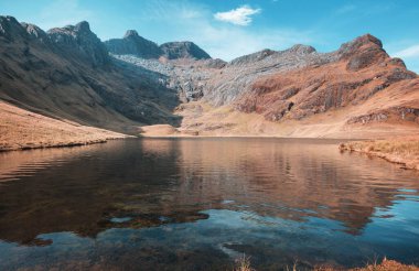 Cordillera Blanca 'da güzel dağlar, Peru, Güney Amerika