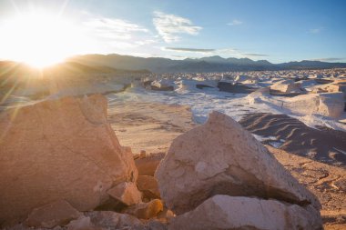 Kuzey Arjantin 'in fantastik manzaraları. Güzel, ilham verici doğal manzaralar. Campo de Piedra Pomez Antofagasta de la Sierra yakınlarında, Puna.