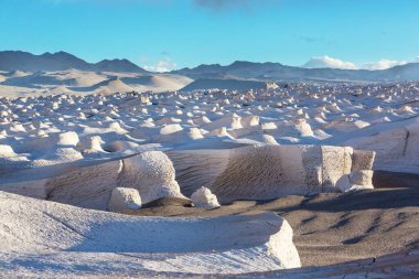 Kuzey Arjantin 'in fantastik manzaraları. Güzel, ilham verici doğal manzaralar. Campo de Piedra Pomez Antofagasta de la Sierra yakınlarında, Puna.