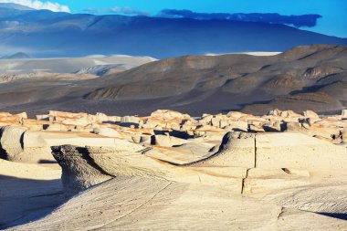 Kuzey Arjantin 'in fantastik manzaraları. Güzel, ilham verici doğal manzaralar. Campo de Piedra Pomez Antofagasta de la Sierra yakınlarında, Puna.