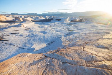 Kuzey Arjantin 'in fantastik manzaraları. Güzel, ilham verici doğal manzaralar. Campo de Piedra Pomez Antofagasta de la Sierra yakınlarında, Puna.