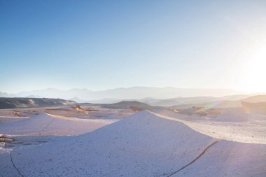 Kuzey Arjantin 'in fantastik manzaraları. Güzel, ilham verici doğal manzaralar. Campo de Piedra Pomez Antofagasta de la Sierra yakınlarında, Puna.