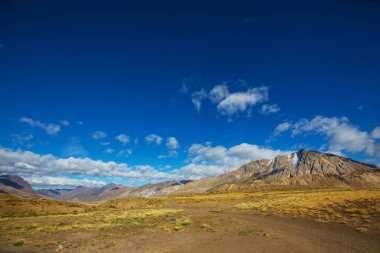 Valle Hermosa 'daki inanılmaz dağ manzaraları, Arjantin, Güney Amerika