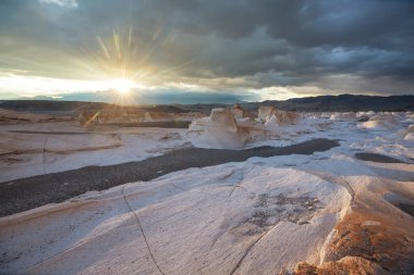 Kuzey Arjantin 'in fantastik manzaraları. Güzel, ilham verici doğal manzaralar. Campo de Piedra Pomez Antofagasta de la Sierra yakınlarında, Puna.