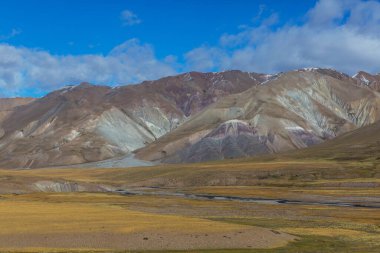 Valle Hermosa 'daki inanılmaz dağ manzaraları, Arjantin, Güney Amerika