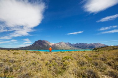 Perito Moreno Ulusal Parkı 'nda yürüyüş Arjantin, Güney Amerika.