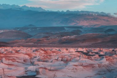 Kuzey Arjantin 'in fantastik manzaraları. Güzel, ilham verici doğal manzaralar. Campo de Piedra Pomez Antofagasta de la Sierra yakınlarında, Puna.