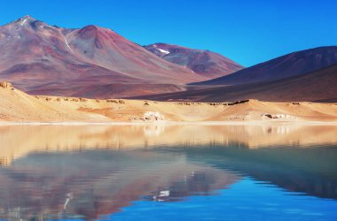 Atacama Çölü, Kuzey Şili 'deki güzel doğal manzaralar.