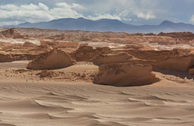 Kuzey Arjantin 'in fantastik manzaraları. Güzel, ilham verici doğal manzaralar. Campo de Piedra Pomez Antofagasta de la Sierra yakınlarında, Puna.