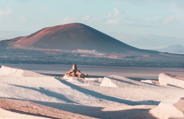 Kuzey Arjantin 'in fantastik manzaraları. Güzel, ilham verici doğal manzaralar. Campo de Piedra Pomez Antofagasta de la Sierra yakınlarında, Puna.