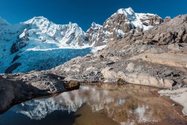 Cordillera Blanca, Peru, Güney Amerika 'daki güzel dağ manzaraları