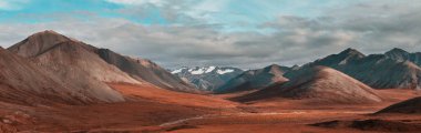 Mountains landscapes above Arctic circle along Dempster highway, Canada