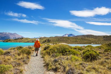 Perito Moreno Ulusal Parkı 'nda yürüyüş Arjantin, Güney Amerika.