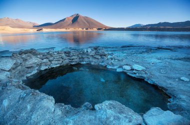 Atacama Çölü, Şili, Güney Amerika 'da Doğal Sıcak Bahar.