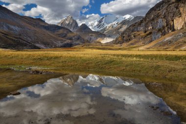 Beautiful mountains lake  in Cordillera Blanca,  Peru, South America clipart