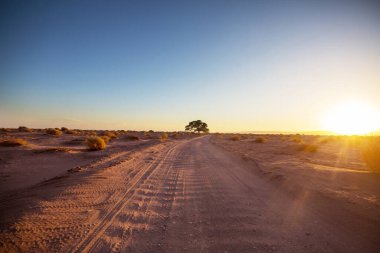 Gün doğumunda çöl, Şili, Atacama