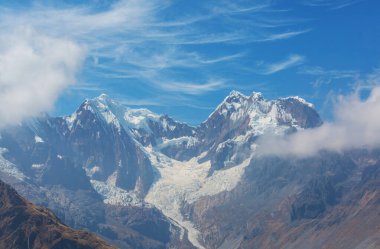 Cordillera Blanca, Peru, Güney Amerika 'daki güzel dağ manzaraları