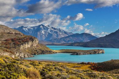 Güney Arjantin 'deki Patagonya manzaraları. Güzel doğal manzaralar..