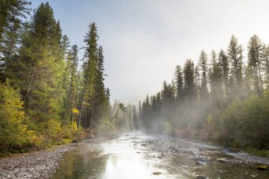 Beautiful mountains river in summer season, Canada