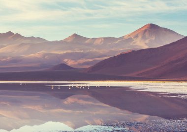 Atacama Çölü, Kuzey Şili 'deki güzel doğal manzaralar.