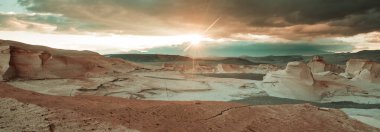 Kuzey Arjantin 'in fantastik manzaraları. Güzel, ilham verici doğal manzaralar. Campo de Piedra Pomez Antofagasta de la Sierra yakınlarında, Puna.