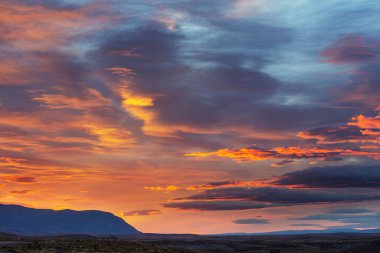 Güney Arjantin 'deki Patagonya manzaraları. Güzel doğal manzaralar..