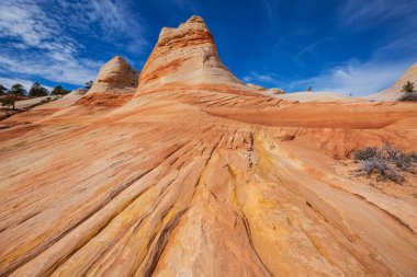 Utah, ABD 'de kumtaşı oluşumları. Güzel Alışılmadık manzaralar.