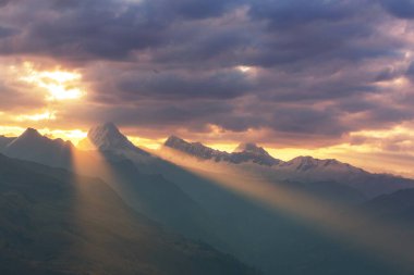 Cordillera Blanca, Peru, Güney Amerika 'daki güzel dağ manzaraları