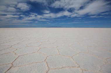 Salar de Uyuni, Bolivya, Güney Amerika 'da alışılmadık terk edilmiş peyzajlar