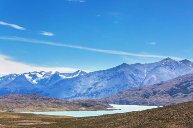 Güney Arjantin 'deki Patagonya manzaraları. Güzel doğal manzaralar..