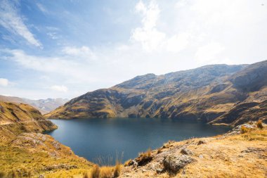 Cordillera Blanca 'da güzel dağlar, Peru, Güney Amerika