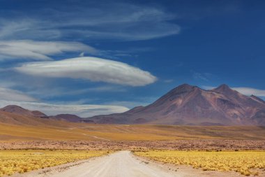 Kuzey Şili 'nin fantastik manzaraları, Atacama Çölü. Güzel, ilham verici doğal manzaralar..