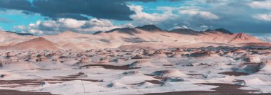 Kuzey Arjantin 'in fantastik manzaraları. Güzel, ilham verici doğal manzaralar. Campo de Piedra Pomez Antofagasta de la Sierra yakınlarında, Puna.