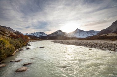 Güney Arjantin 'deki Patagonya manzaraları. Güzel doğal manzaralar..